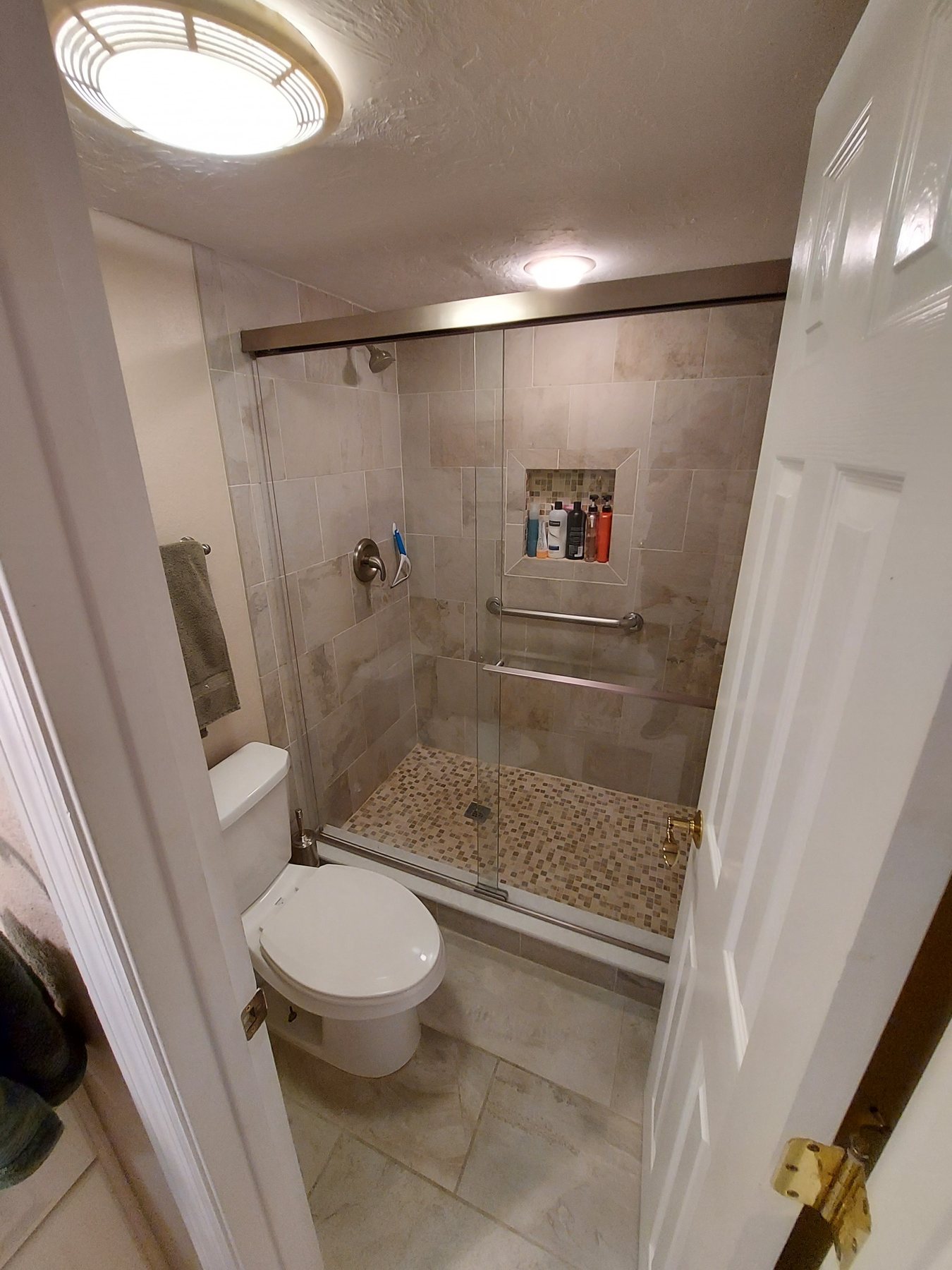 Original walk-in shower before renovation