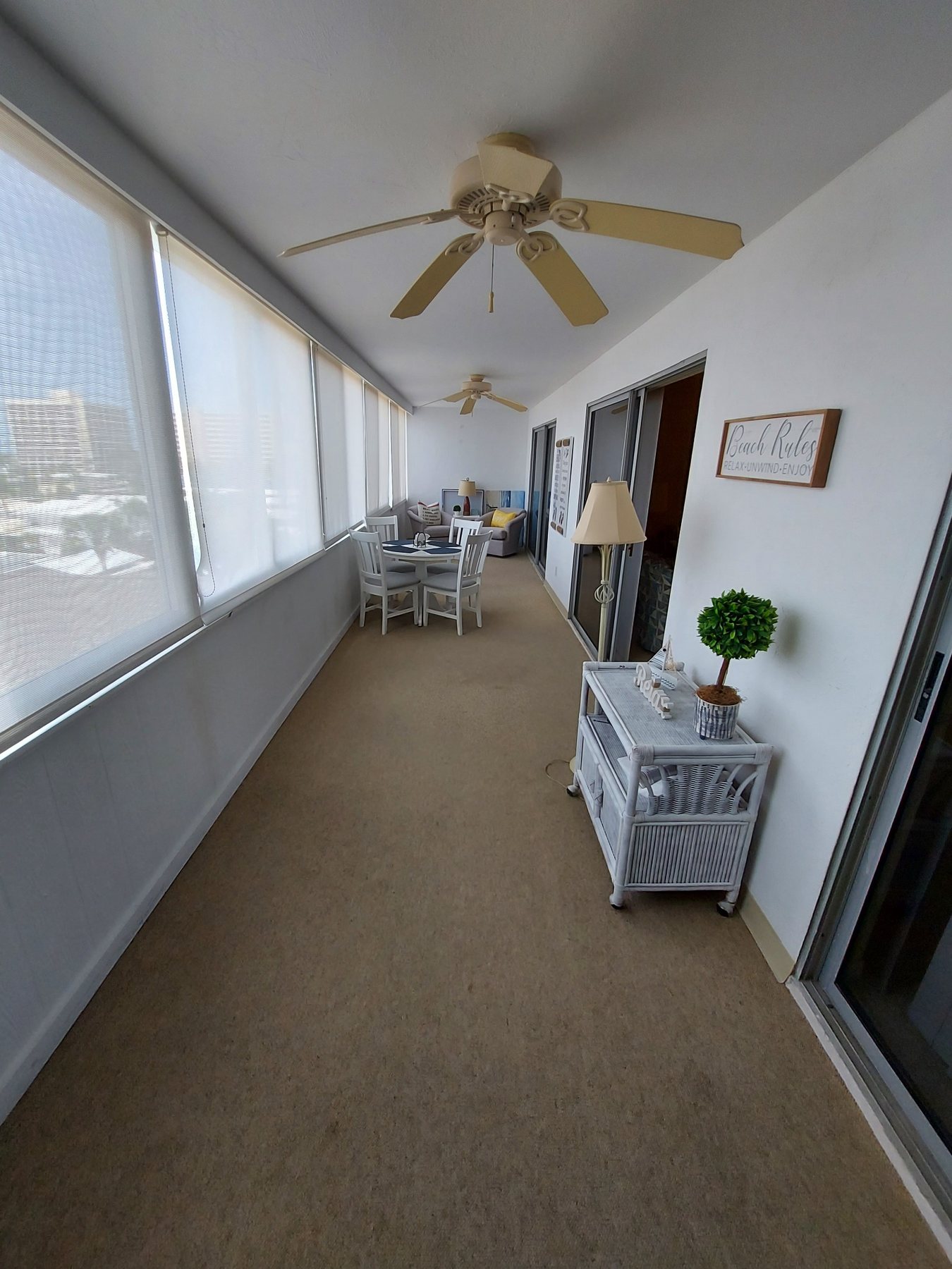 Original enclosed waterfront room before renovation