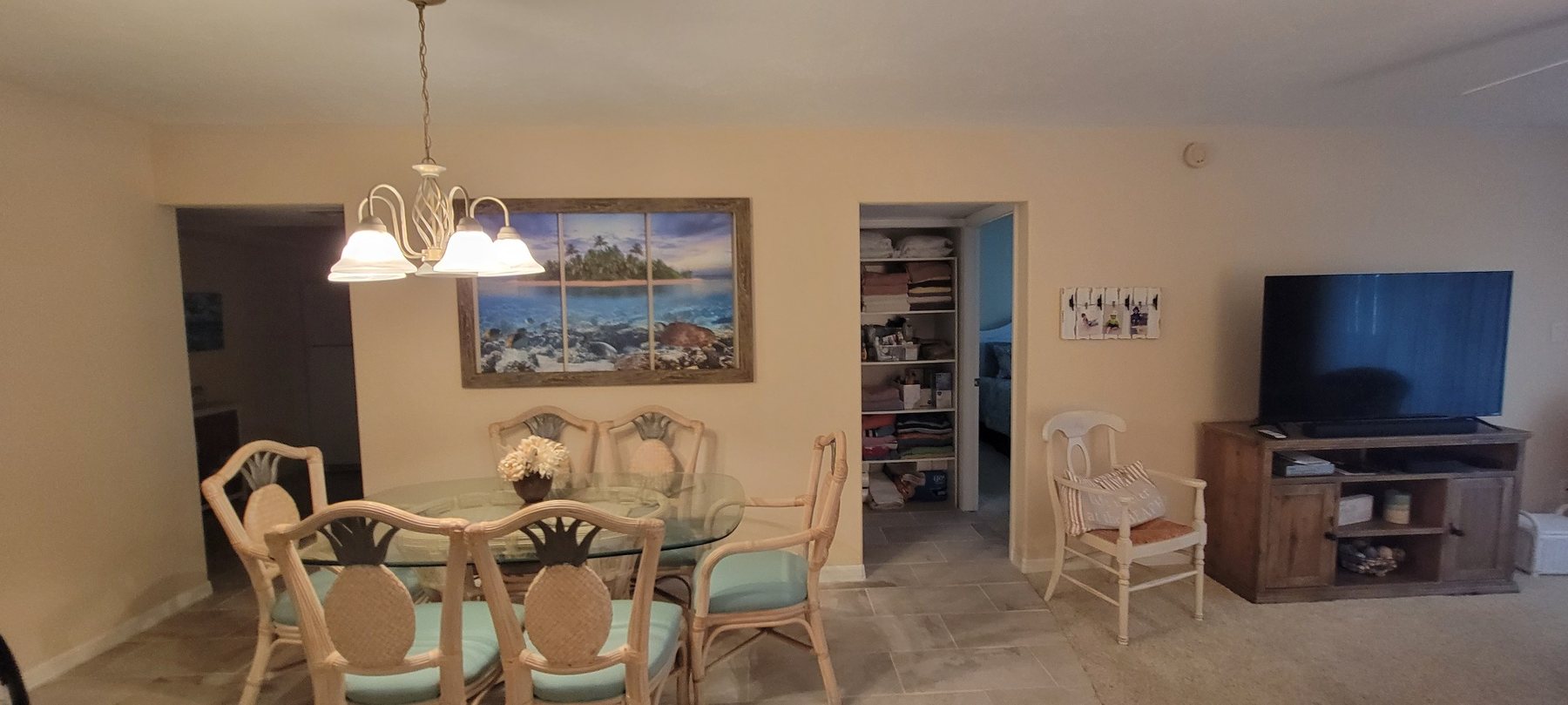 Original dining and living room before renovation